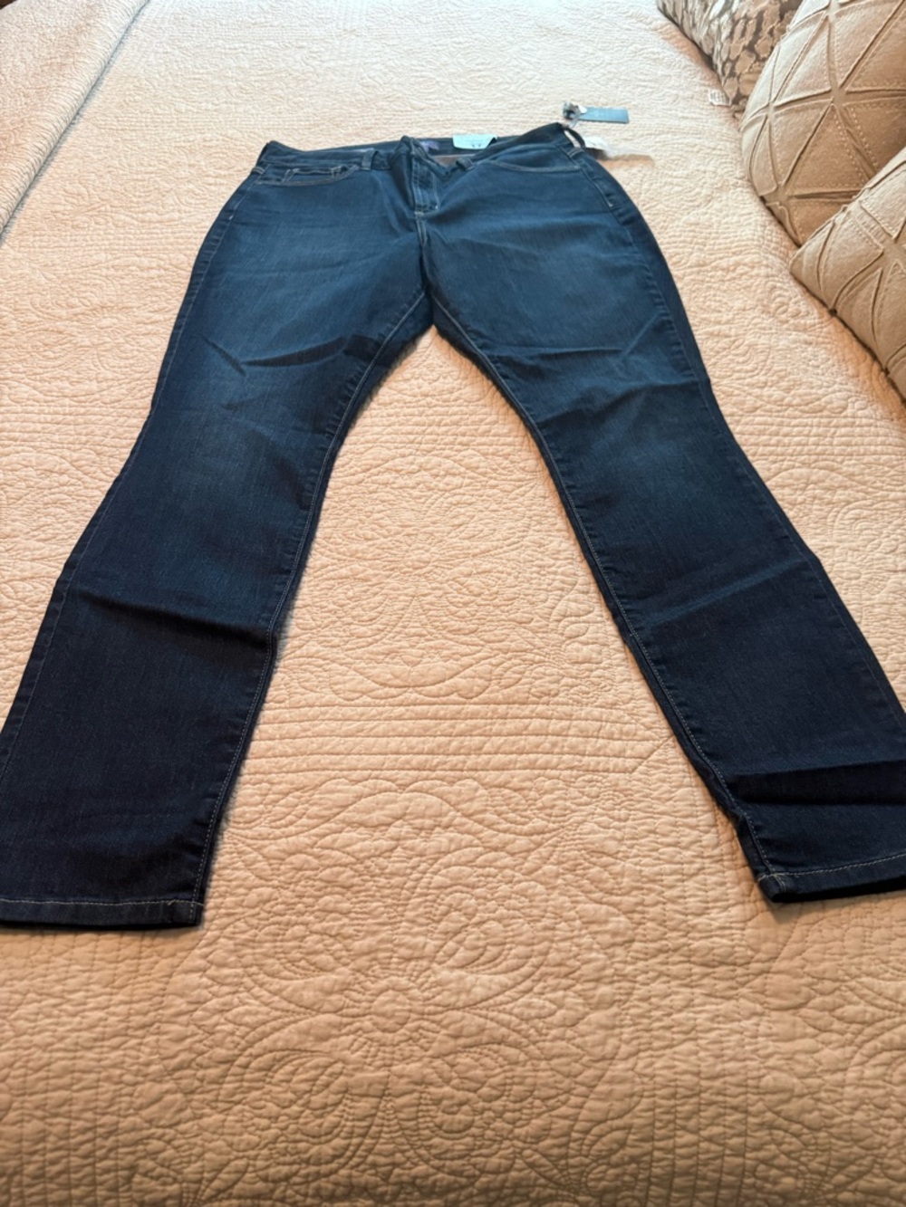 Dark Wash Straight Leg  Denim Legging- Navy Blue